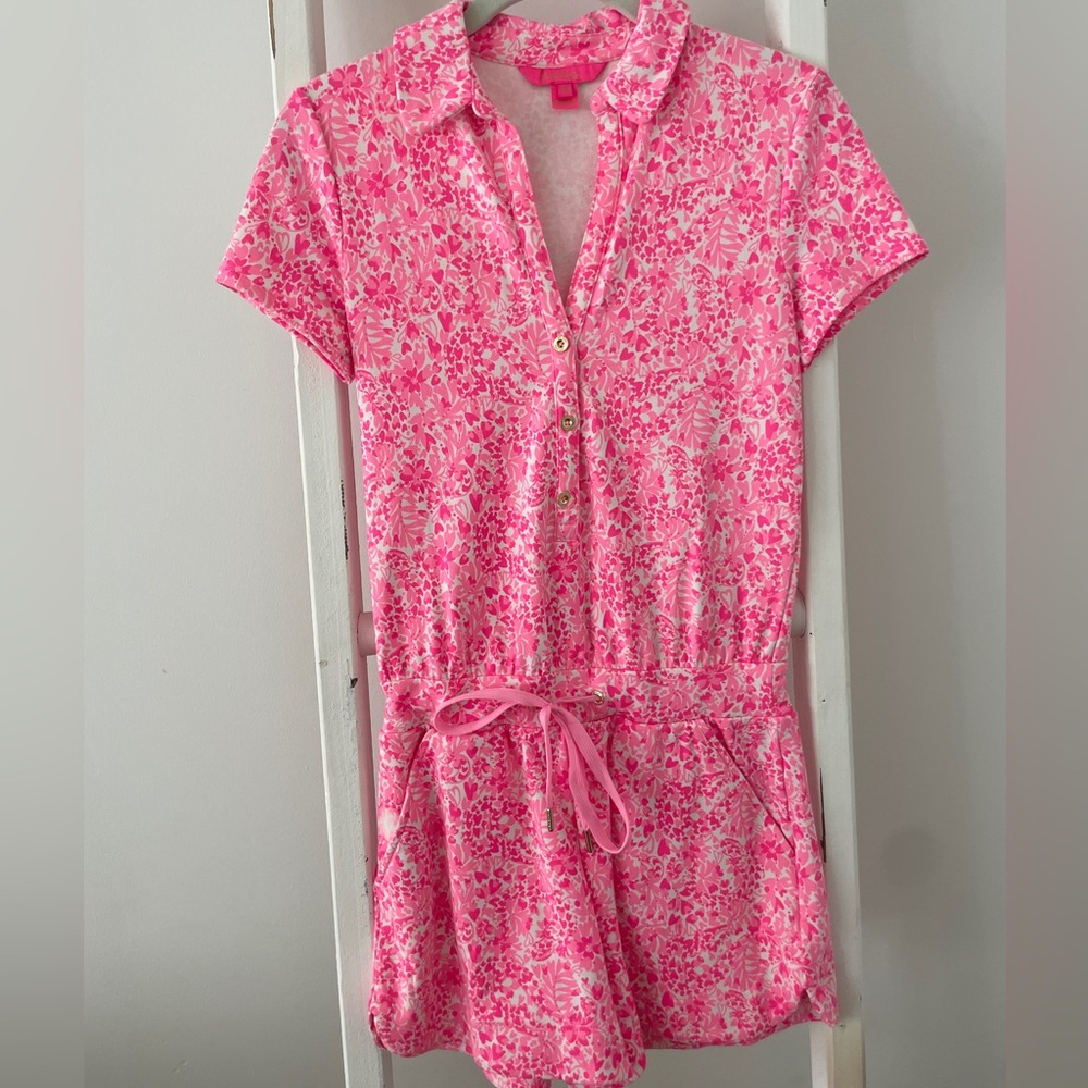 Lilly Pulitzer Vibrant Pink Floral Romper